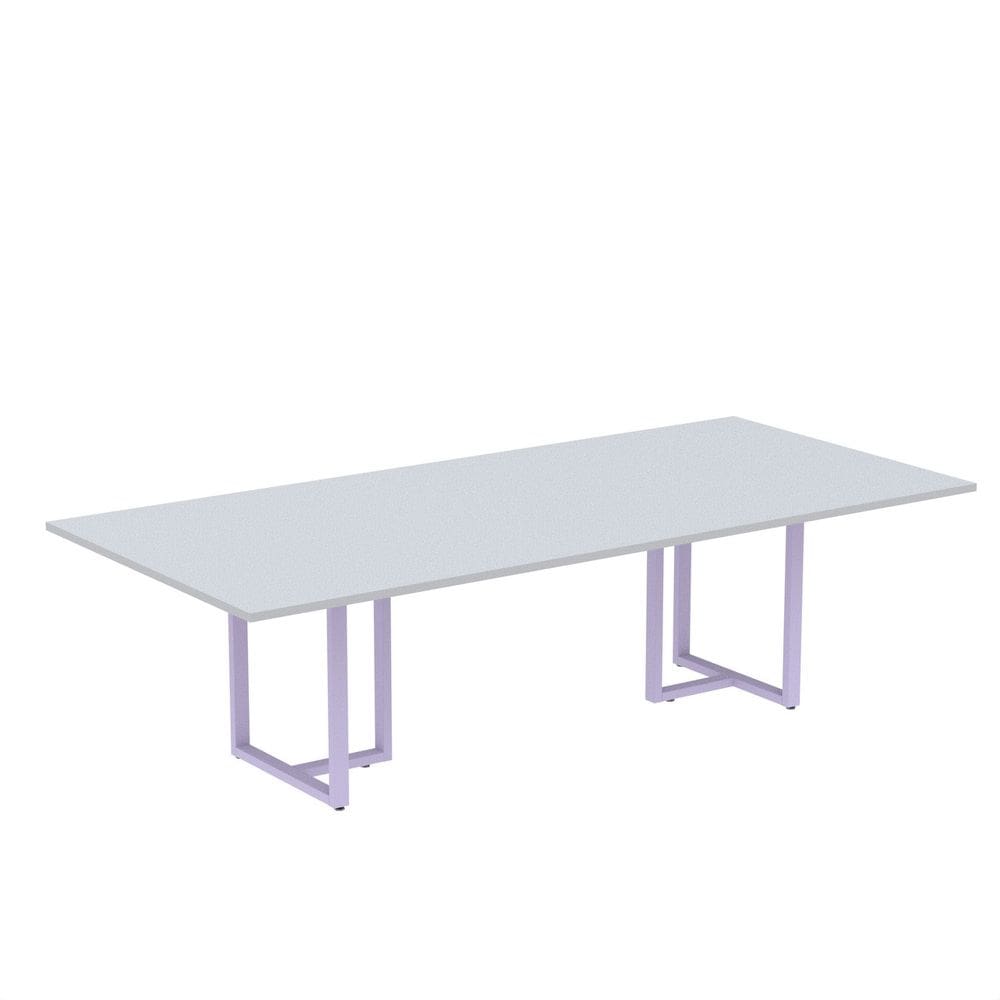 Mesa de Reunião Retangular 200x90cm Mr2000p25tub Cinza/Lilás