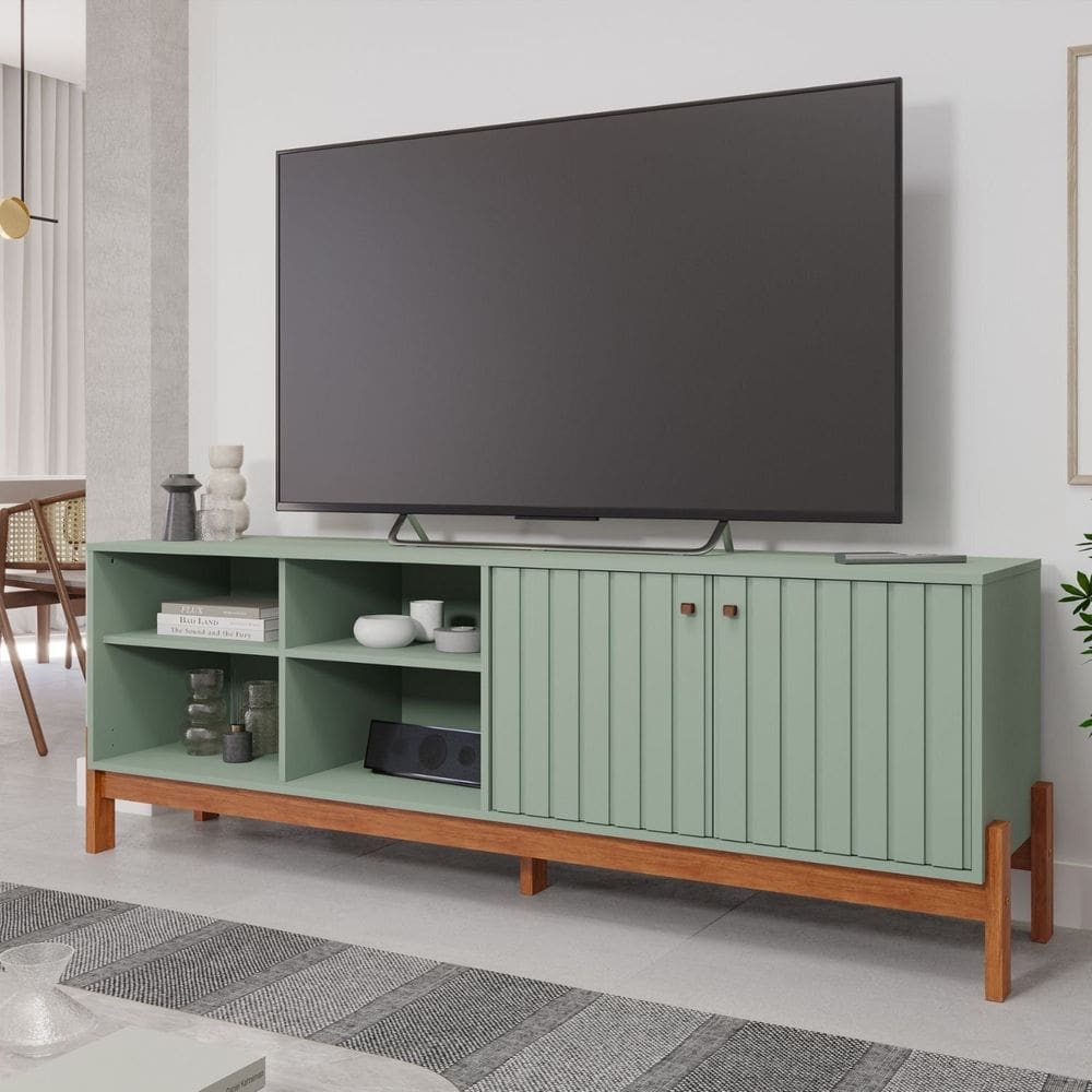 Rack para Tv de até 70 Polegadas, Holanda ,180cm Salvia/cinamomo