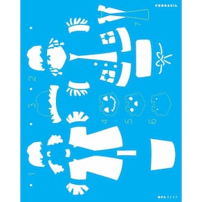 Stencil 20X25 Pd Brasil Espantalho 2 - Opa 3237
