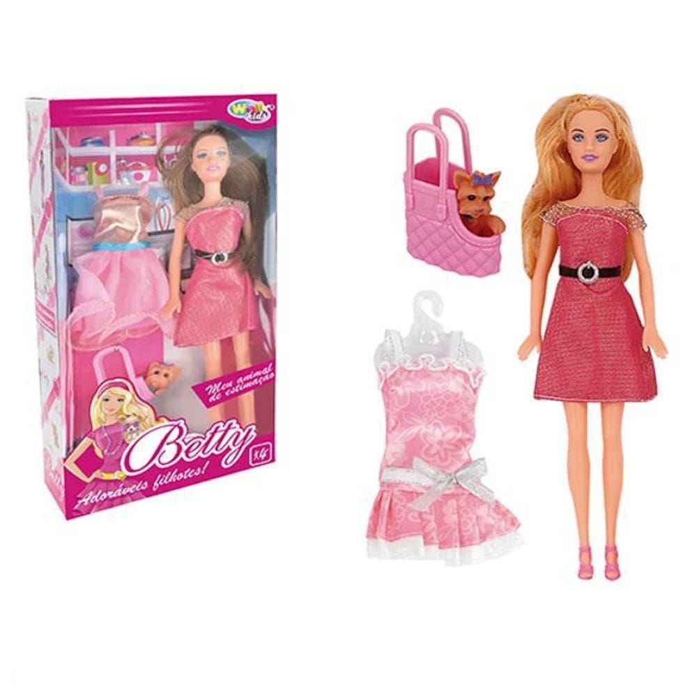 Boneca Betty Adoráveis Filhotes - Wellkids