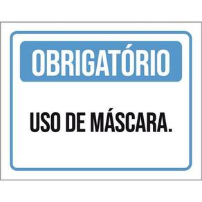 Kit 3 Placas Sinalização - Obrigatório Uso De Máscara