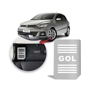 Descanso De Pé Volkswagen Gol 08/21 Aço Escovado Prata