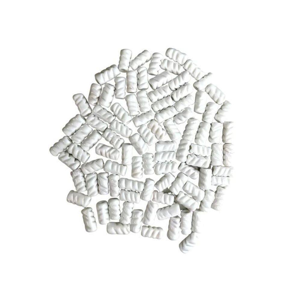 Kit Com 10 Firmas Frisada 22Mm Branca Leitosa Murano Guias