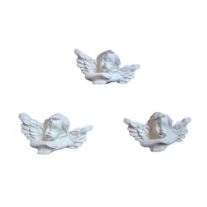 Aplique Em Resina Kit Com 3 Anjos 2X3,5 Cm - Lla 297