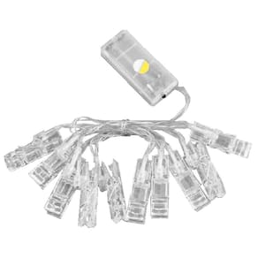 Cordão Led Varal Com 12 Pregadores 2M Para Decorações Wincy
