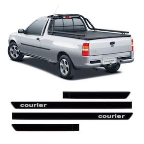 Friso Lateral Ford Courier 97-13 2 Portas Preto Fosco