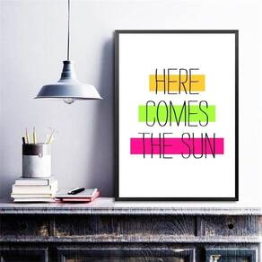 Quadro Here Comes The Sun- Colorido 45X34Cm