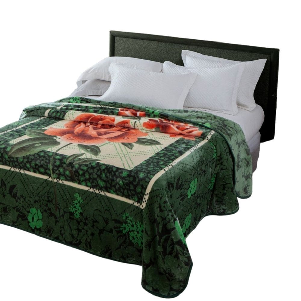 Cobertor Kyor Plus Sorrento 180 cm X 220 cm Verde