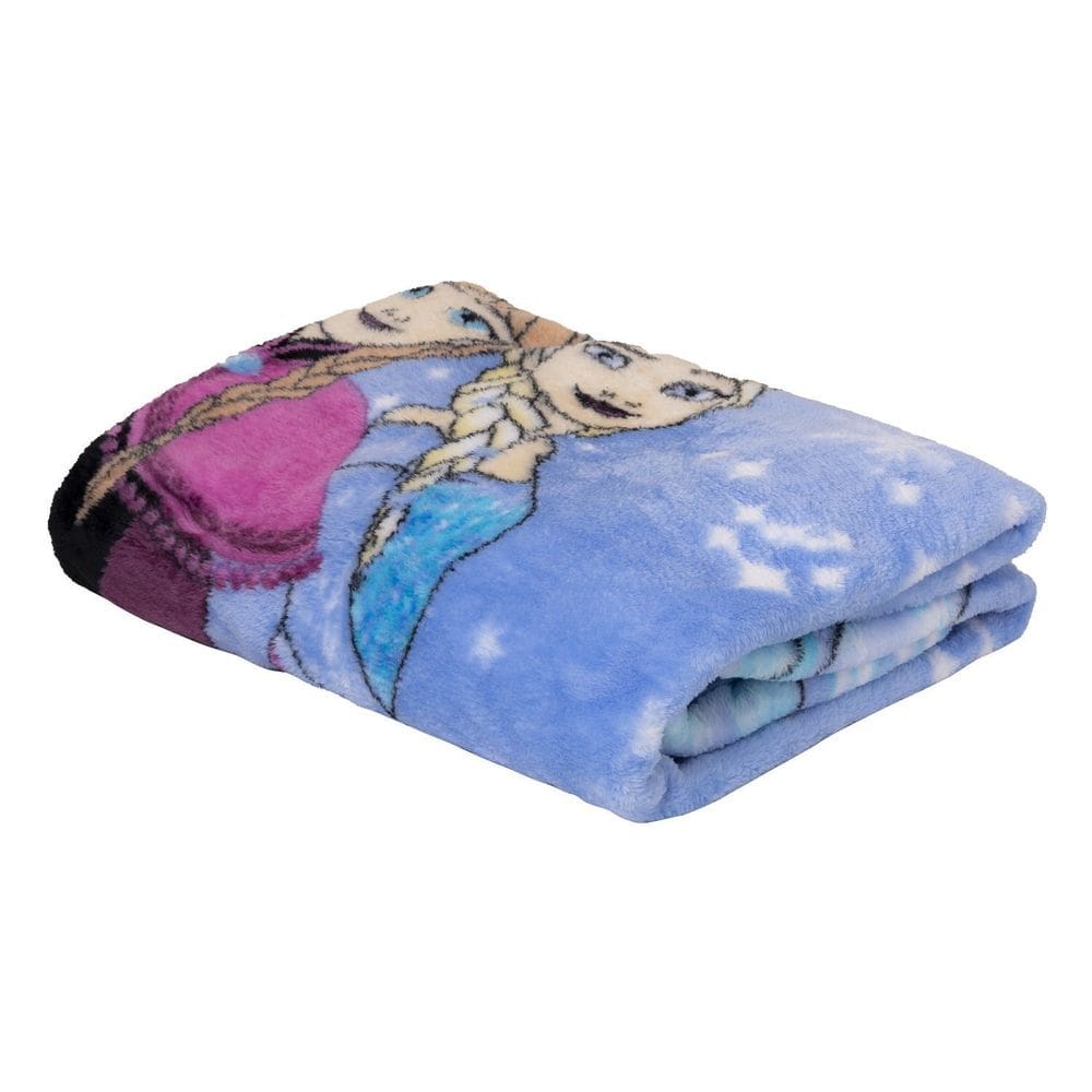 Cobertor Raschel Plus Juvenil Disney Frozen 1,50 M X 2,00 M Az/Cd Azul