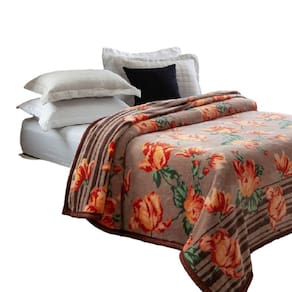 Cobertor Plus com Cinta Douro 180 cm X 220 cm Marrom