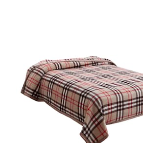 Cobertor Plus com Cinta Berry 180 cm X 220 cm Bege