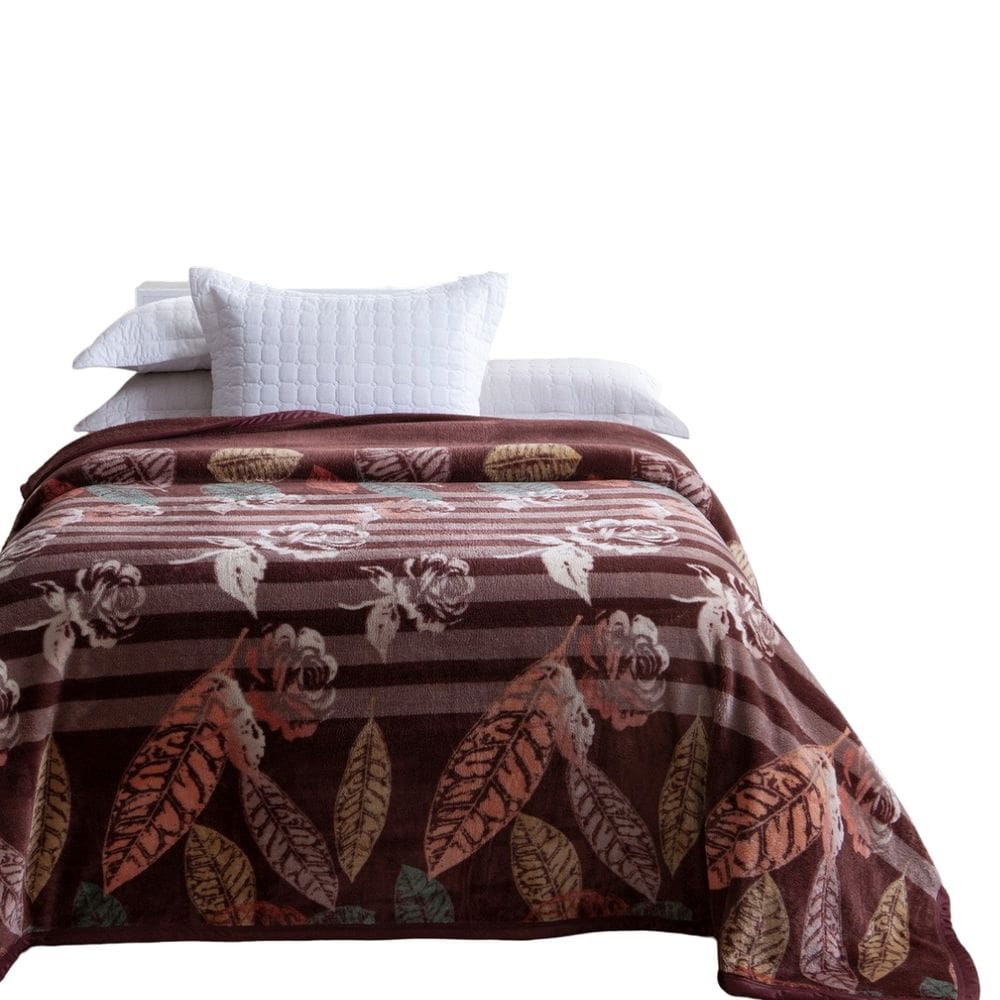 Cobertor Dyuri Plus com Cinta Vístula 180 cm X 220 cm Marrom