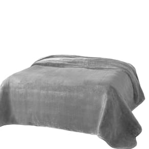 Cobertor  Plus com Cinta Unicolor 180 cm X 220 cm Cinza