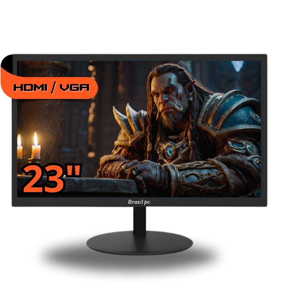 Monitor Brazil Pc 23`` LED, Full HD, Widescreen, HDMI/VGA, 60hz, 23w-75kfhd