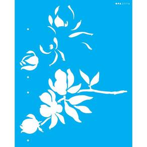 Stencil 20X25 Flor Magnólias - Opa 3176