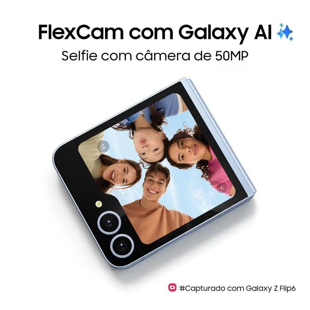 Smartphone Samsung Galaxy Z Flip6 256GB Cinza | Casas Bahia
