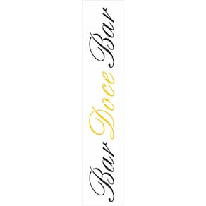 Stencil 0630 Simples - Frase Bar Doce Bar - Opa 2660