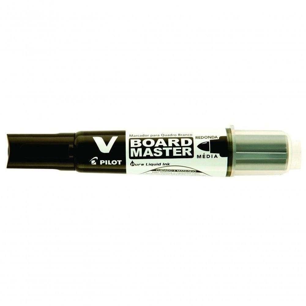 Marcador Para Quadro Branco V-board Master Pilot Recarregável Preto
