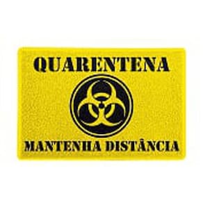 Capacho 60X40Cm Quarentena Mantenha Distância