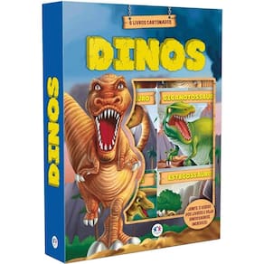 Box com Janela Dinos: com 6 Livros Cartonados