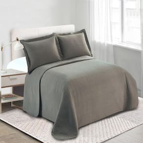 Kit Colcha Casal Loft 220X240Cm 3 Peças Marrom 18-1110