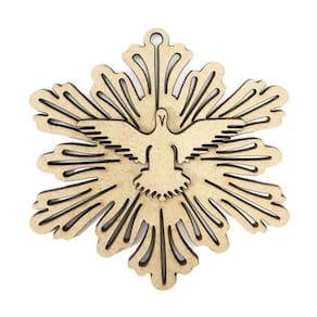 Aplique Laser Mdf - Esplendor E Espirito Santo - 15 Cm