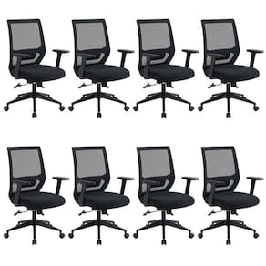 Kit 8 Cadeiras para Escritório Diretor com Nr17 Genebra Preto