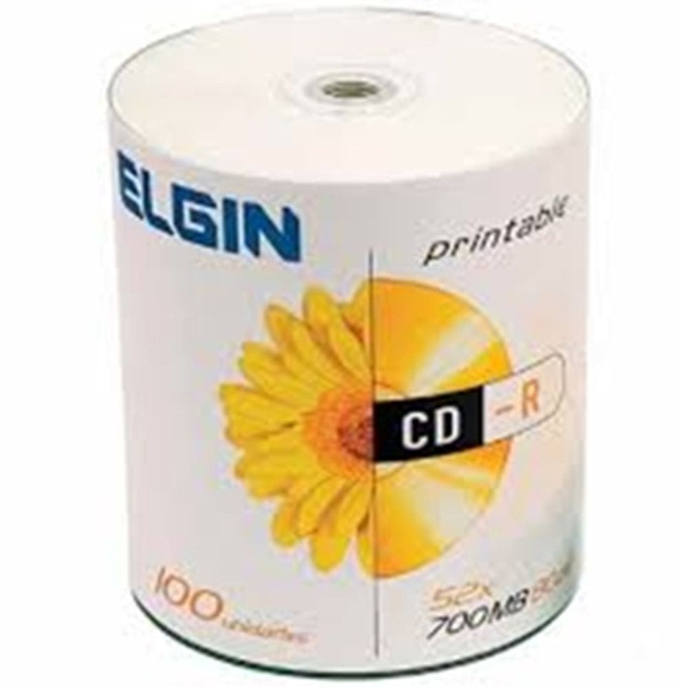 Cd-r 700mb 52x Elgin 100 peças Printable