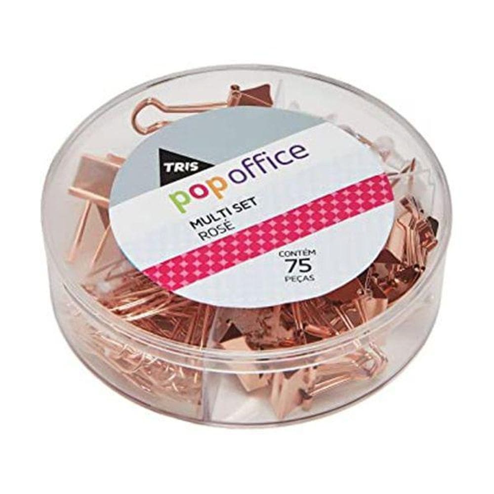Multi Set Pop Office Rosé 75 Peças Tris