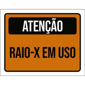 Kit 3 Placas Sinalização - Atenção Raio-X Em Uso