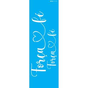 Stencil 10X30 - Palavras Lettering Força E Fé Opa 3133