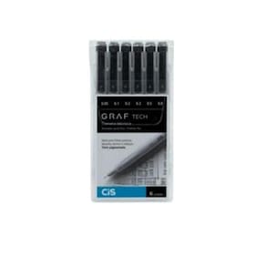 Caneta Técnica Graf Tech Estojo Com 6 Pontas - Cis