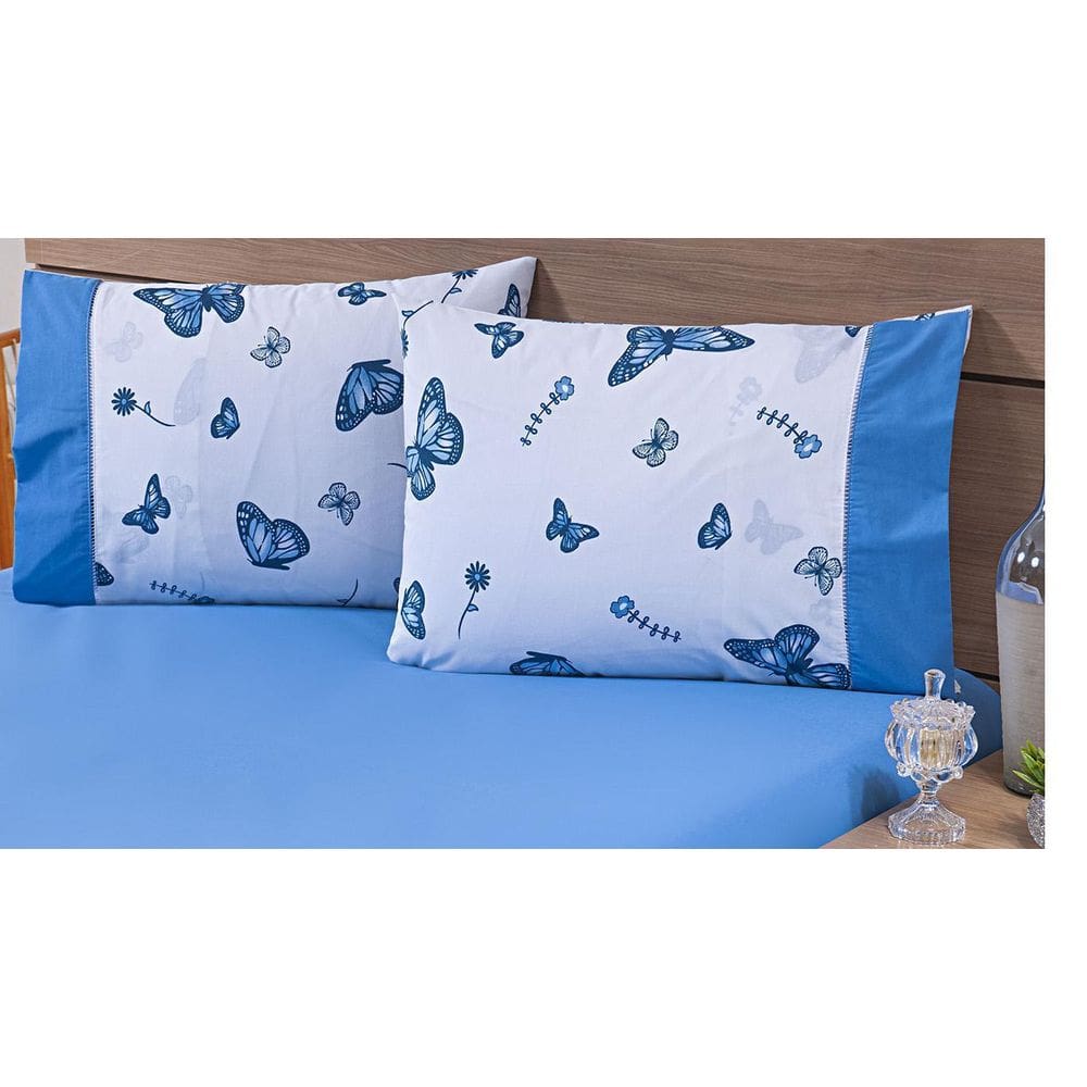 Jogo Lençol 4 Peças Cama Viúva 1,88Mx1,28Mx30Cm 100% Algodão