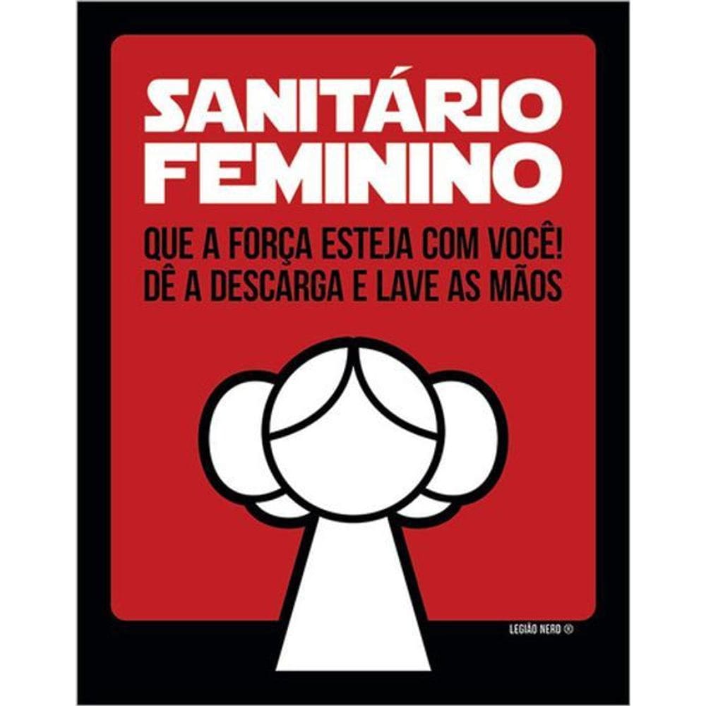 Kit 3 Placas Sinalização - Sanitário Feminino Princesa