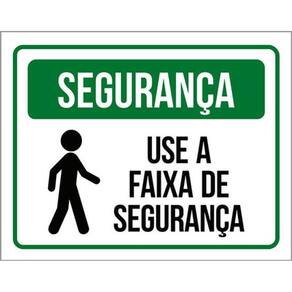 Kit 5 Placas De Segurança - Use A Faixa De Segurança
