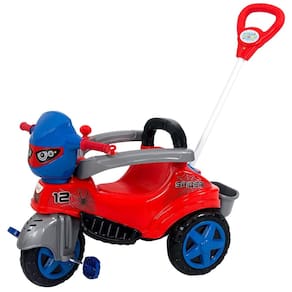 Triciclo de Passeio Spider Baby City com Pedal Guia e Buzina
