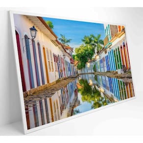 Quadro Cidade De Paraty Alagada Medidas 80x120 Cm Impressão Vidro Acrílico