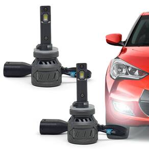 Par Lâmpadas H27 Farol Milha Hyundai Tucson 2006 2007 2008 2009 Ultra Led 10000 Lumens Canbus Canceller Não Acusa