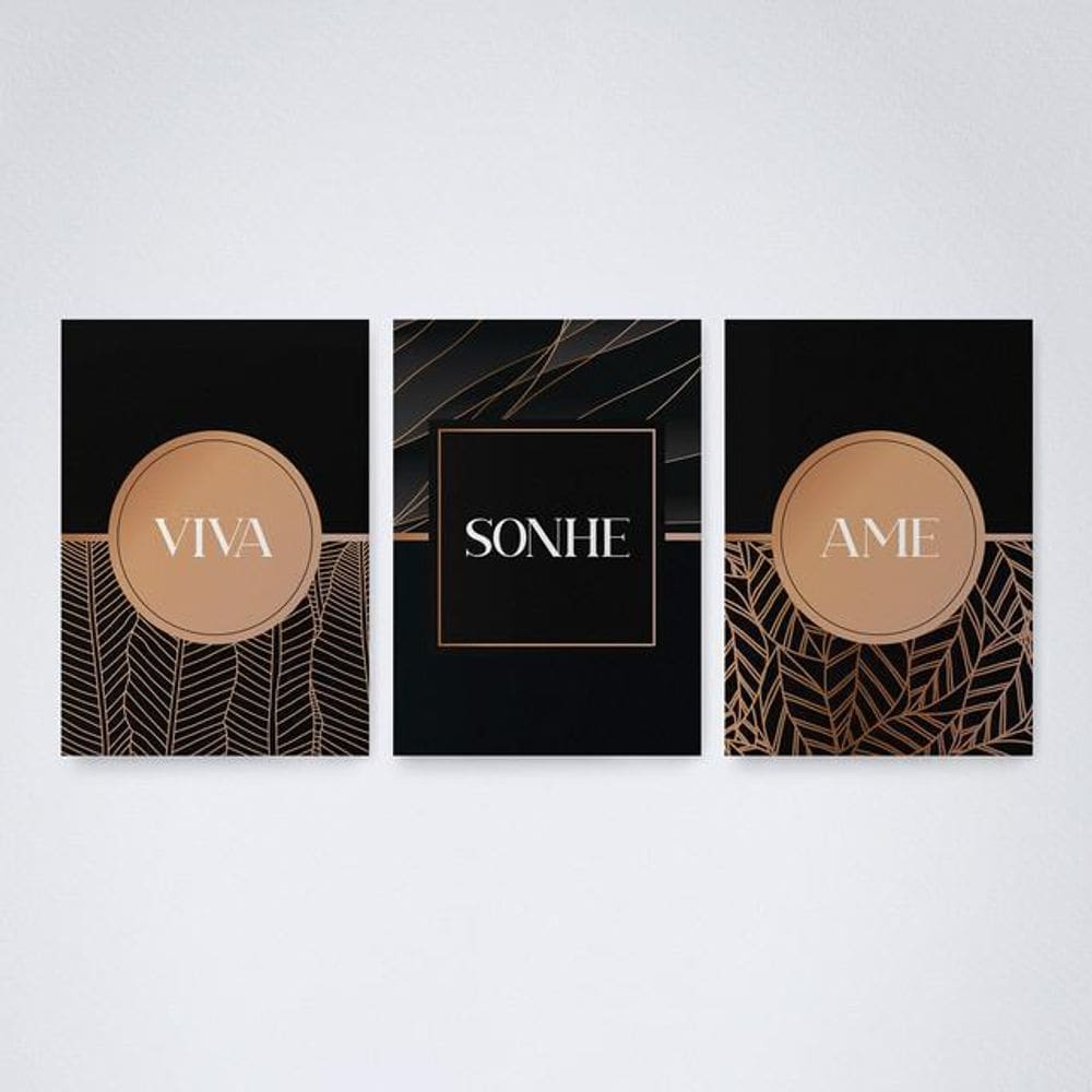 Quadro Decorativo Amor Fé e Gratidão V17 30x20cm