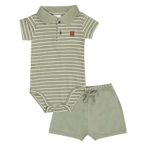 Conjunto Bebê Menino - Listrado Cha Verde - 50570-1319