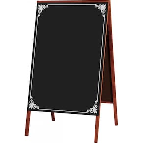 Quadro Cavalete De Calçada Decor Madeira Cor Mogno 70x50cm
