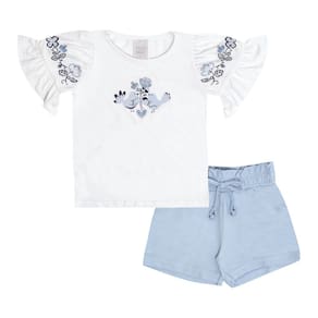 Conjunto Primeiros Passos Menina - Branco - 50622-3