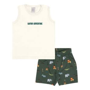 Conjunto Primeiros Passos Menino - Off White - 50667-1271