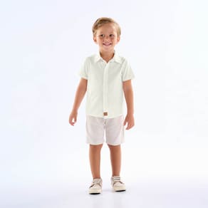 Conjunto Primeiros Passos Menino - Off White - 50681-1271