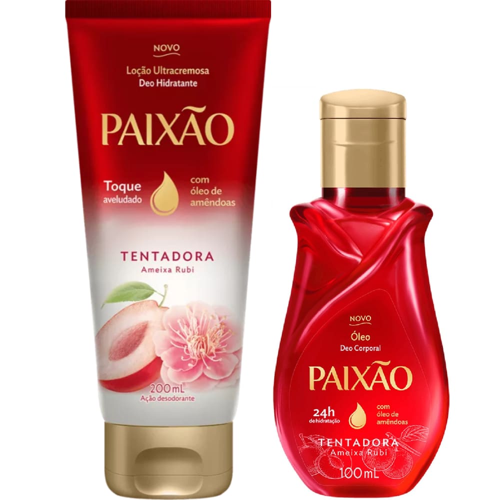 Kit Paixão Tentadora Ameixa Rubi Hidratante Corporal Bisnaga + Óleo Corporal