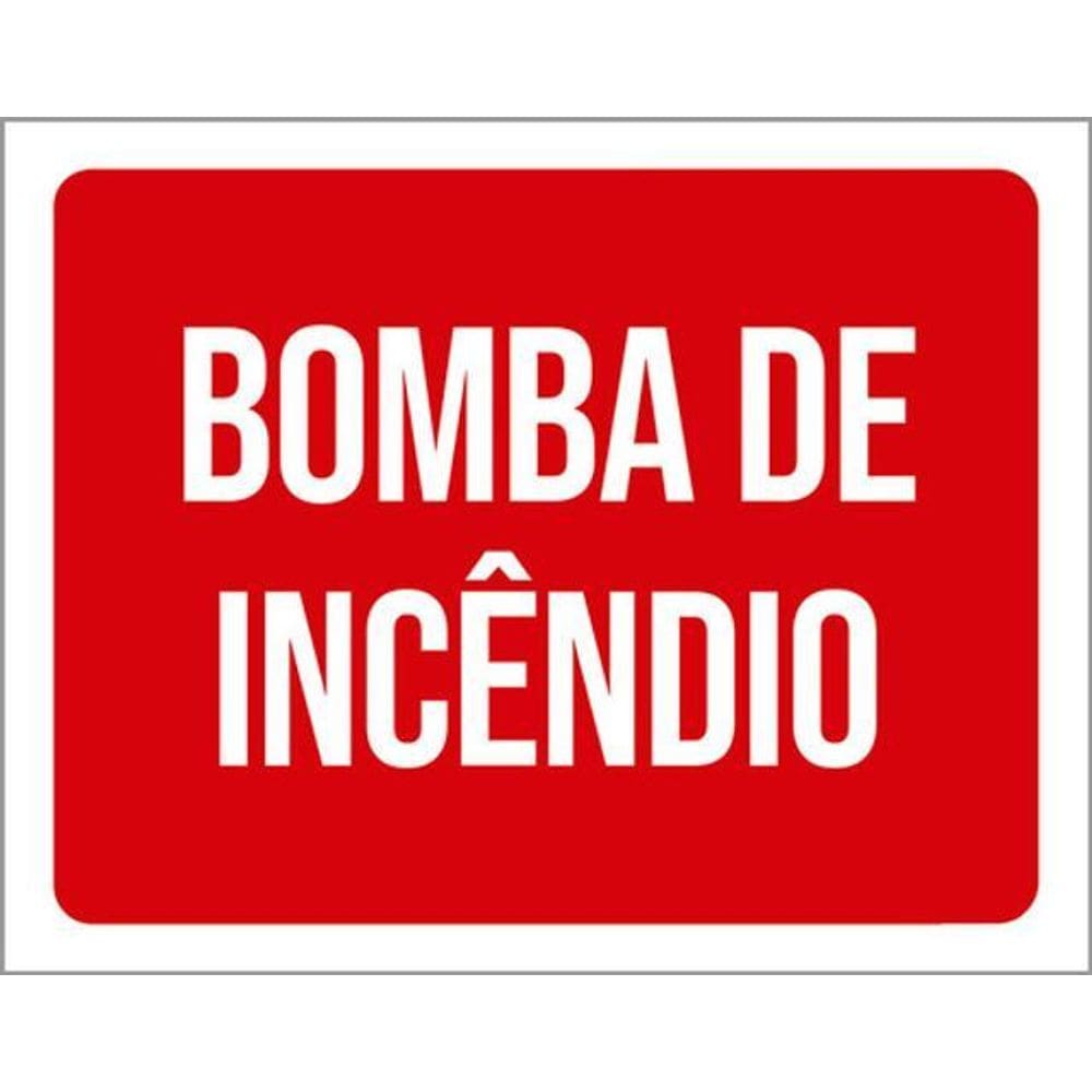 Kit 10 Placas Bomba De Incêndio