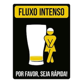 Kit 3 Placas Banheiro - Fluxo Intenso Feminino
