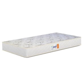 Dormitório Theo 3 Portas, Cômoda 3 Gavetas com Pés Madeira Natural e Colchão D18 - Reller Móveis
