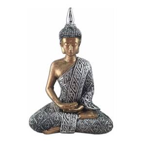 Buda Hindu Tailandês Tibetano Sidarta Prata Com Ouro