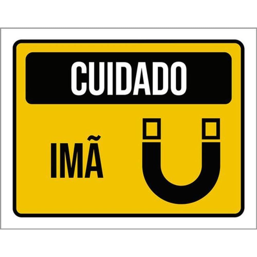 Kit 5 Placas Cuidado Imã 36X46